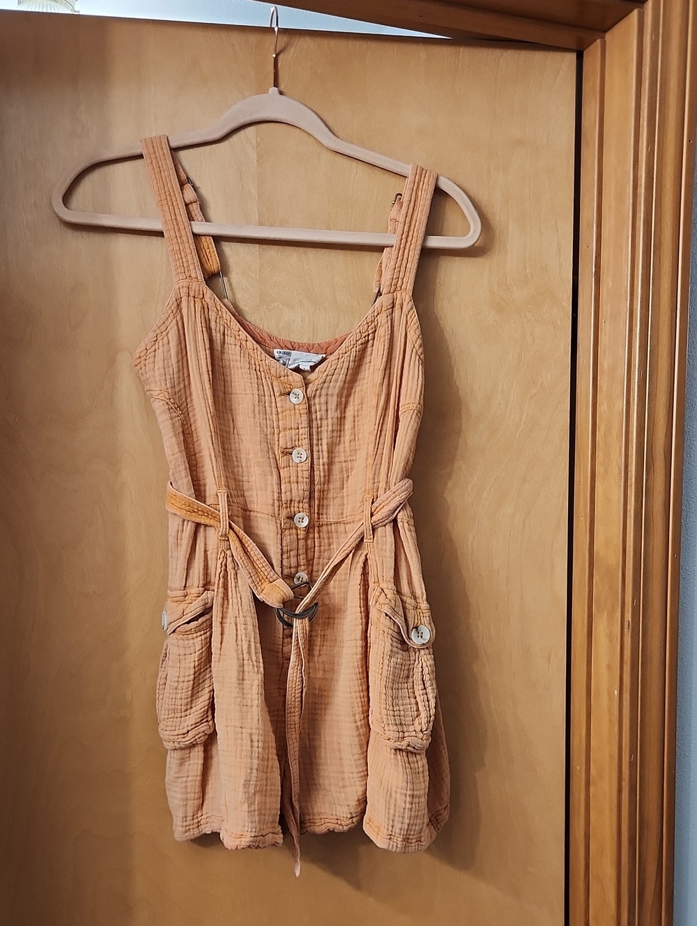 Anthropology Cargo Shorts Romper Size Small